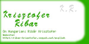 krisztofer ribar business card