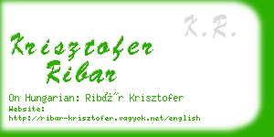 krisztofer ribar business card